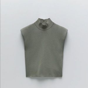 Zara high neck crop top
